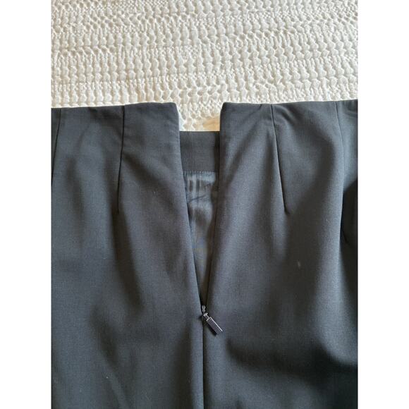 Hugo Boss Vilina Skirt Women 10 Dark Navy Wool Career Closet Staple Office Siren - Picture 3 of 13